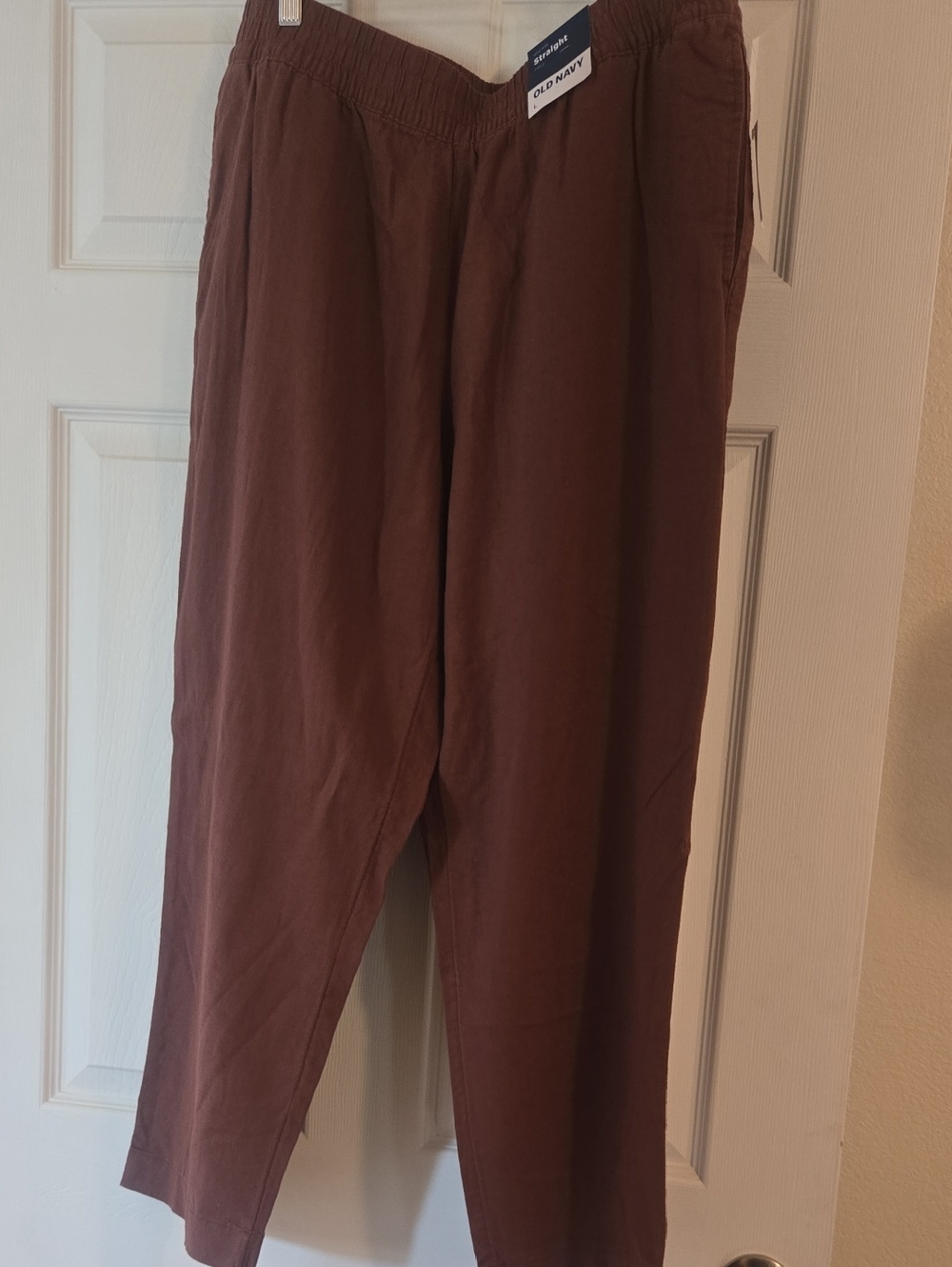Old Navy Women's  Brown Elastic-Waist Chinos